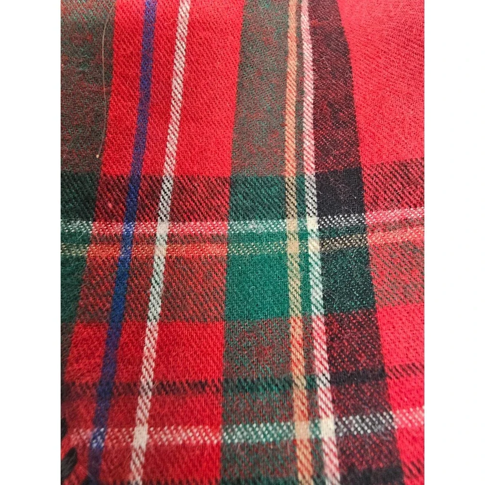 NWT Gymboree Red Plaid  Slipper Shoe with fur lining/gripper sole size kids 2-3